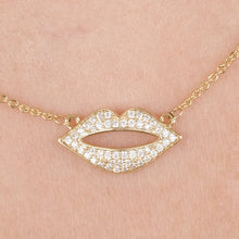 Load image into Gallery viewer, Gossip Girl Inspired Kiss Mark Pendant Necklace