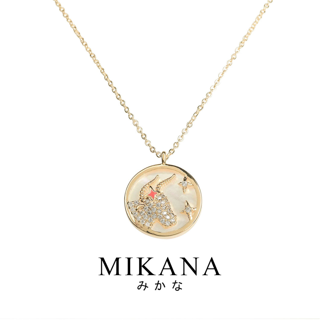 Zodiac Taurus Oushiza Pendant Necklace