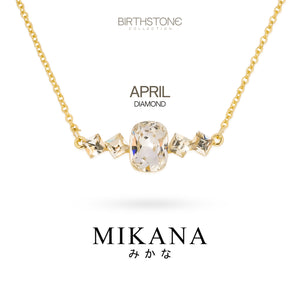 Birthstone April Diamond Pendant Necklace