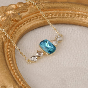 Birthstone March Aquamarine Pendant Necklace