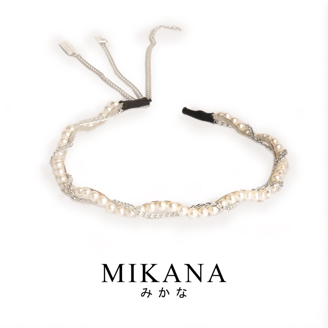 Mika Pretty in Pearls Headband | Groovy's | Black Pearl Headband | Pearl