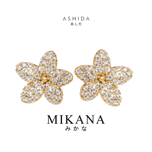 Mikana Ashida Floral Flower Stud Earrings