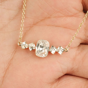 Birthstone April Diamond Pendant Necklace