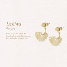 Load image into Gallery viewer, Origami Uchiwa Drop Earrings