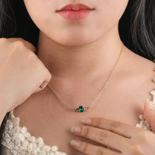 Load image into Gallery viewer, Birthstone May Emerald Pendant Necklace