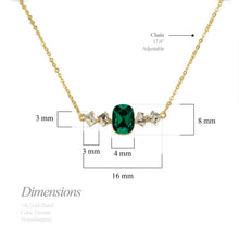 Load image into Gallery viewer, Birthstone May Emerald Pendant Necklace