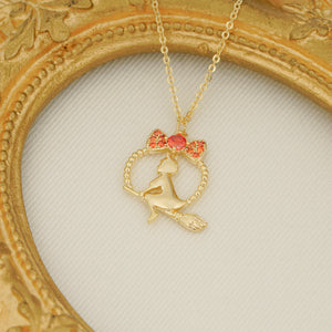Ghibli Kikis Ribbon Inspired Pendant Necklace
