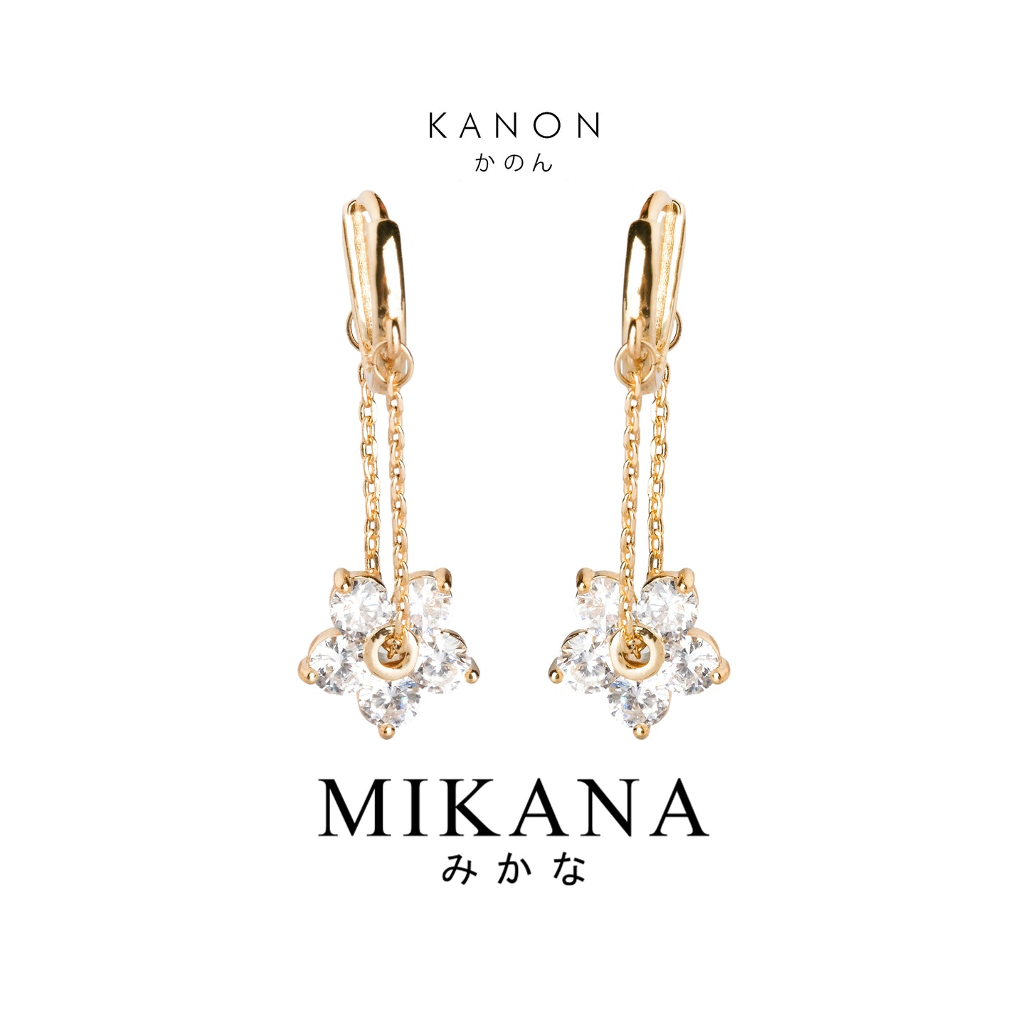 Kanon Drop Hoop Earrings