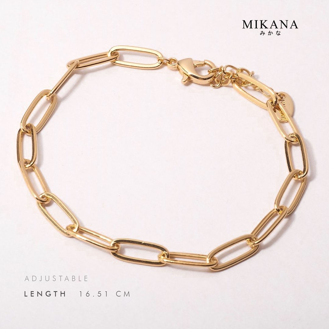 Mikana Love Link Chain Necklace and Bracelet Jewelry Set Mikana Japan