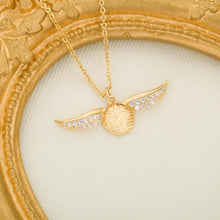Load image into Gallery viewer, Harry Potter Inspired Golden Snitch Pendant Necklace