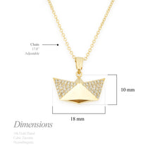 Load image into Gallery viewer, Origami Fune Pendant Necklace