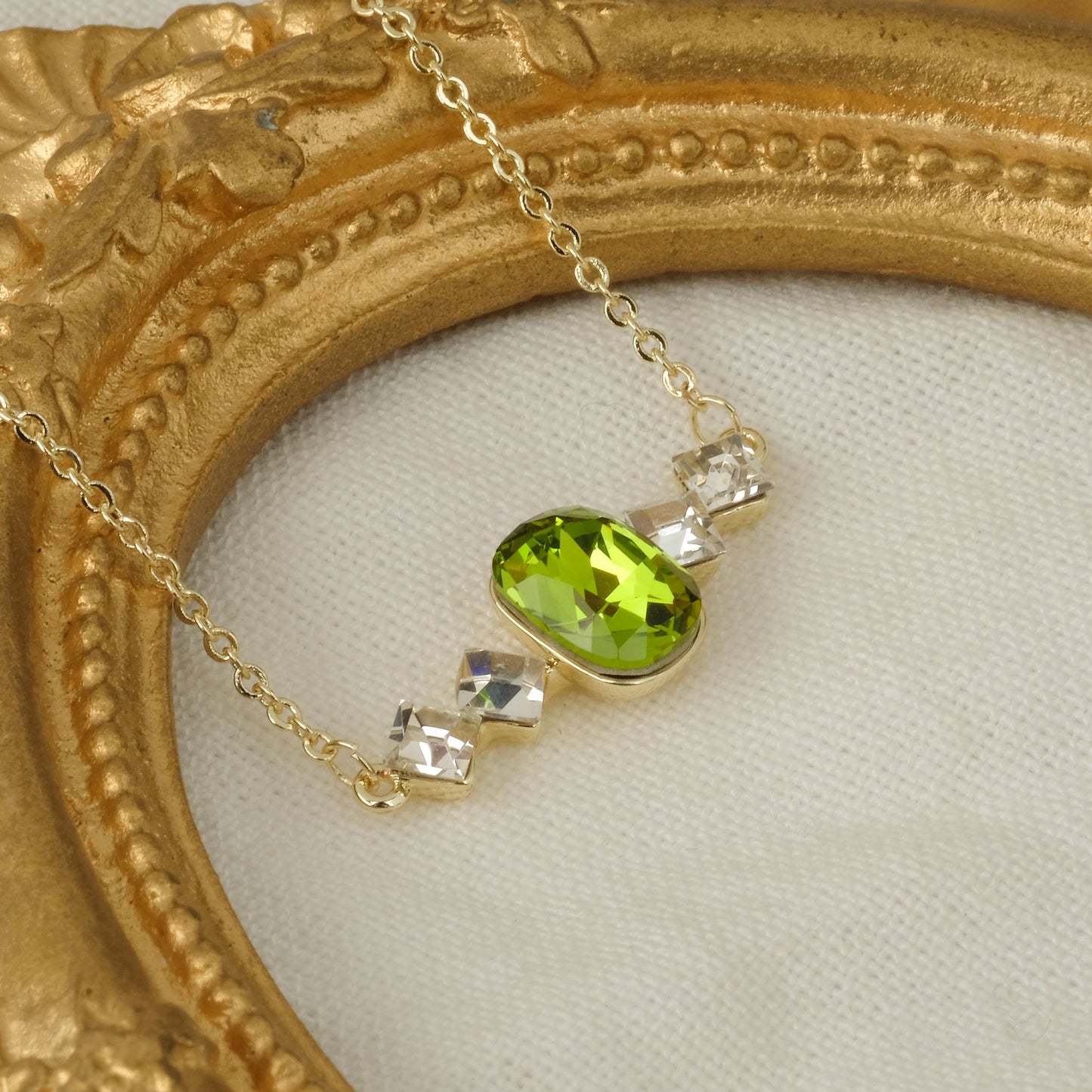 Birthstone August Peridot Pendant Necklace