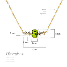 Load image into Gallery viewer, Birthstone August Peridot Pendant Necklace