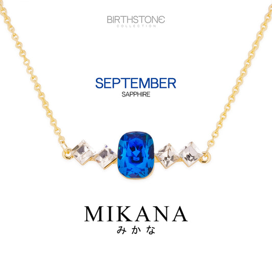 Birthstone September Sapphire Pendant Necklace