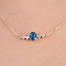Load image into Gallery viewer, Birthstone September Sapphire Pendant Necklace