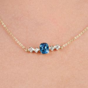 Birthstone September Sapphire Pendant Necklace