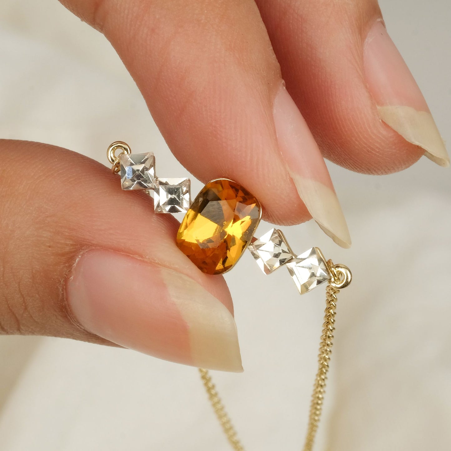 Birthstone November Topaz Pendant Necklace