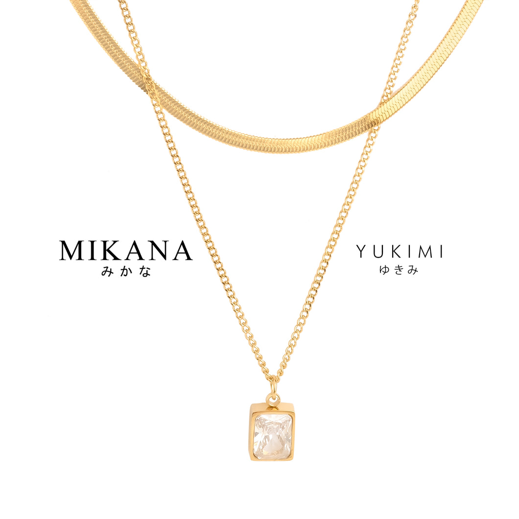 Summer String Yukimi Layered Pendant Necklace
